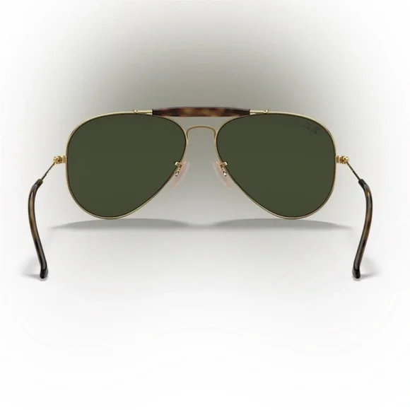 Ray-Ban NWOT Havana outdoorsman collection Gold Aviator Sunglasses unisex - Picture 6 of 6